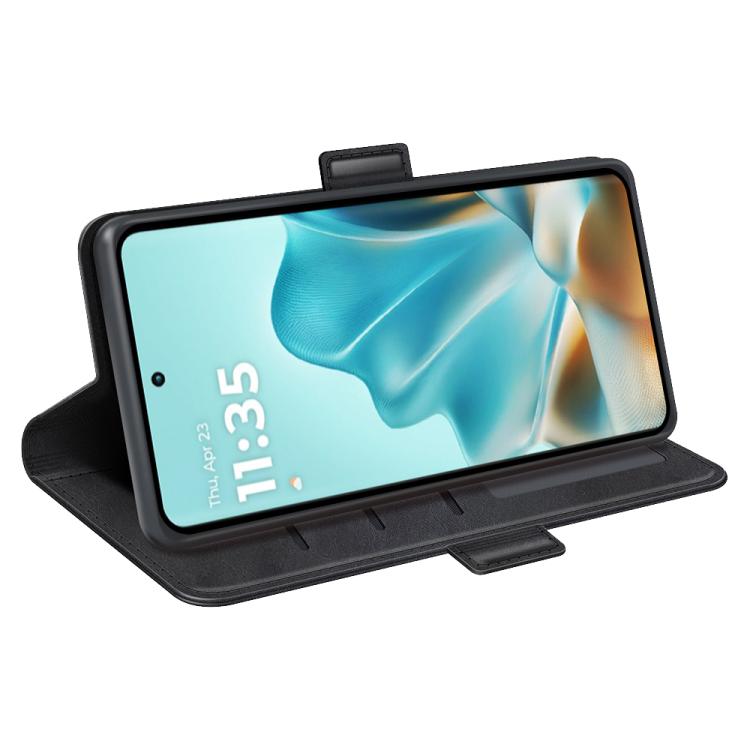 For Motorola Edge 60 Fusion Dual-side Magnetic Buckle Horizontal Flip Leather Phone Case