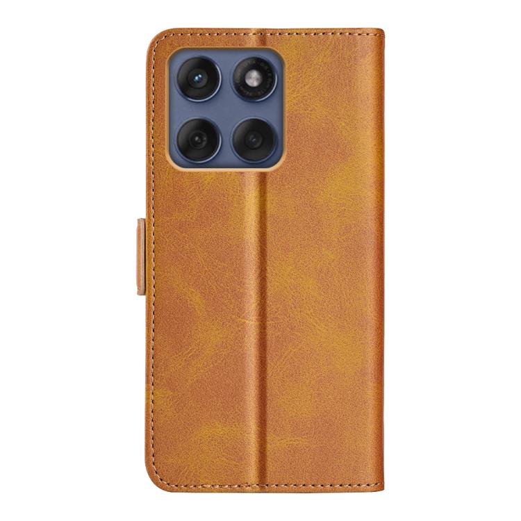 For Motorola Edge 60 Fusion Dual-side Magnetic Buckle Horizontal Flip Leather Phone Case