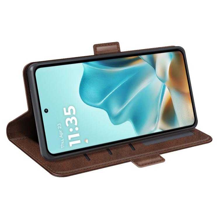 For Motorola Edge 60 Fusion Dual-side Magnetic Buckle Horizontal Flip Leather Phone Case