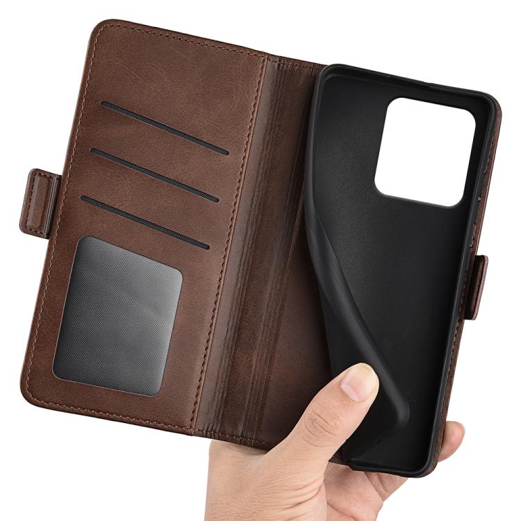 For Motorola Edge 60 Fusion Dual-side Magnetic Buckle Horizontal Flip Leather Phone Case