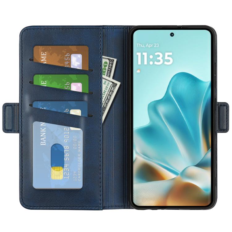 For Motorola Edge 60 Fusion Dual-side Magnetic Buckle Horizontal Flip Leather Phone Case