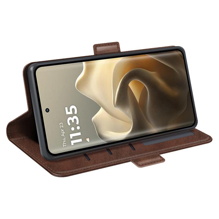 For Motorola Edge 60 Pro Dual-side Magnetic Buckle Horizontal Flip Leather Phone Case
