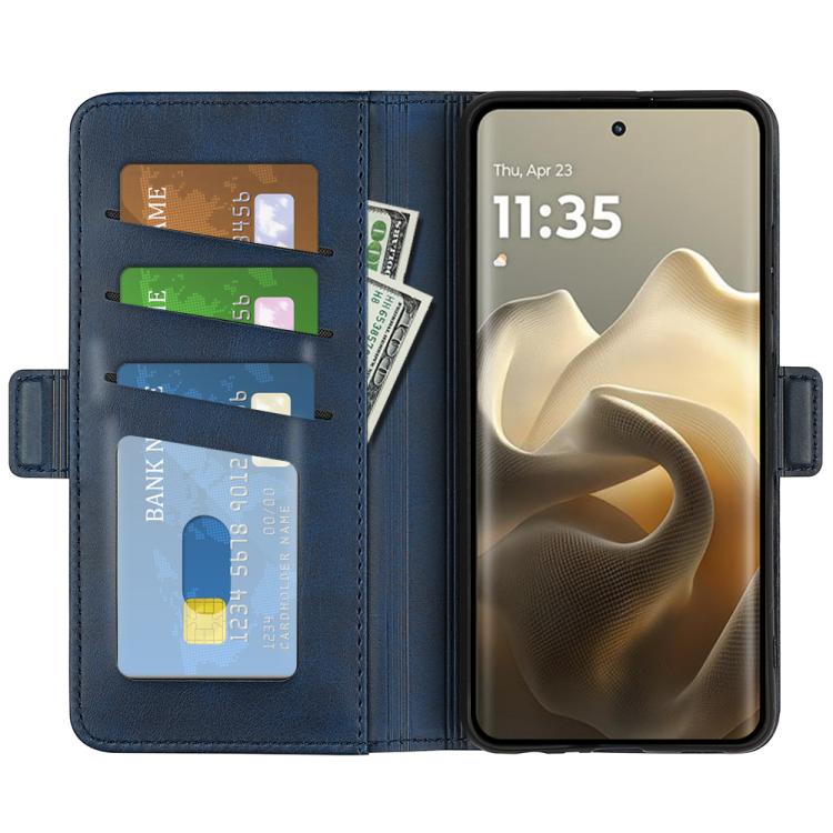For Motorola Edge 60 Pro Dual-side Magnetic Buckle Horizontal Flip Leather Phone Case