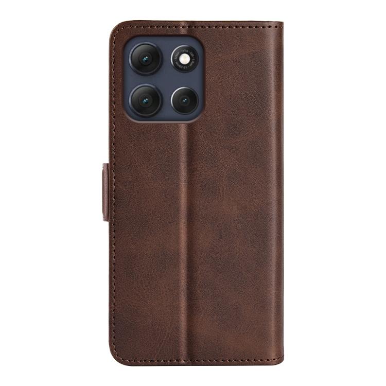 For Motorola Moto G86 5G Dual-side Magnetic Buckle Horizontal Flip Leather Phone Case
