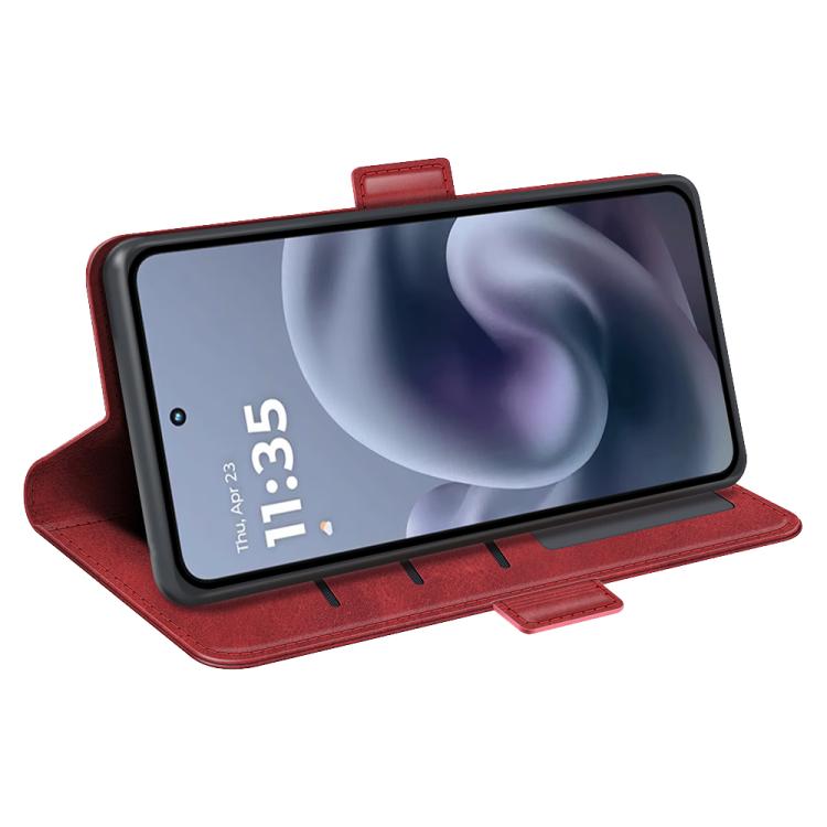 For Motorola Moto G86 5G Dual-side Magnetic Buckle Horizontal Flip Leather Phone Case