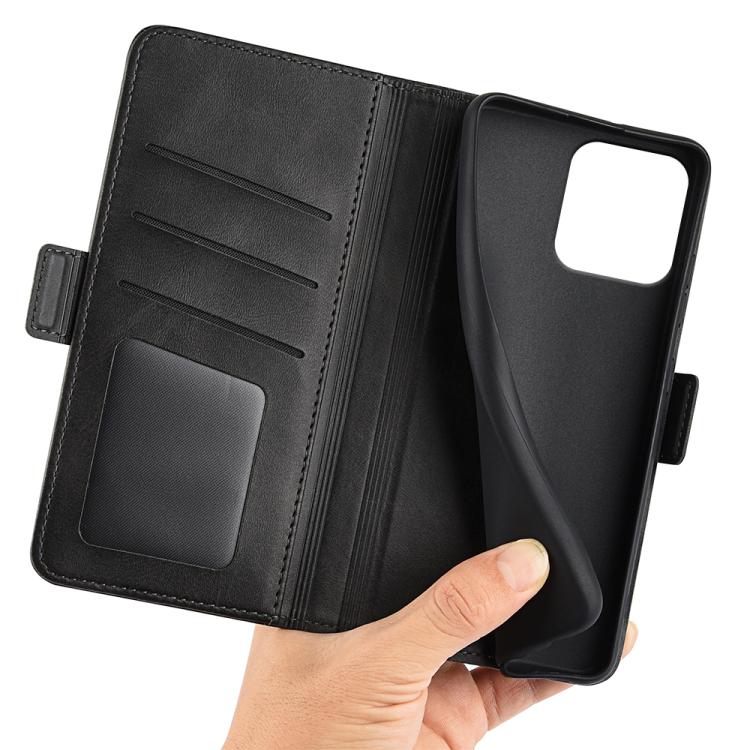 For Motorola Moto G86 Power Dual-side Magnetic Buckle Horizontal Flip Leather Phone Case