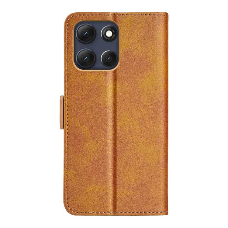 For Motorola Moto G86 Power Dual-side Magnetic Buckle Horizontal Flip Leather Phone Case