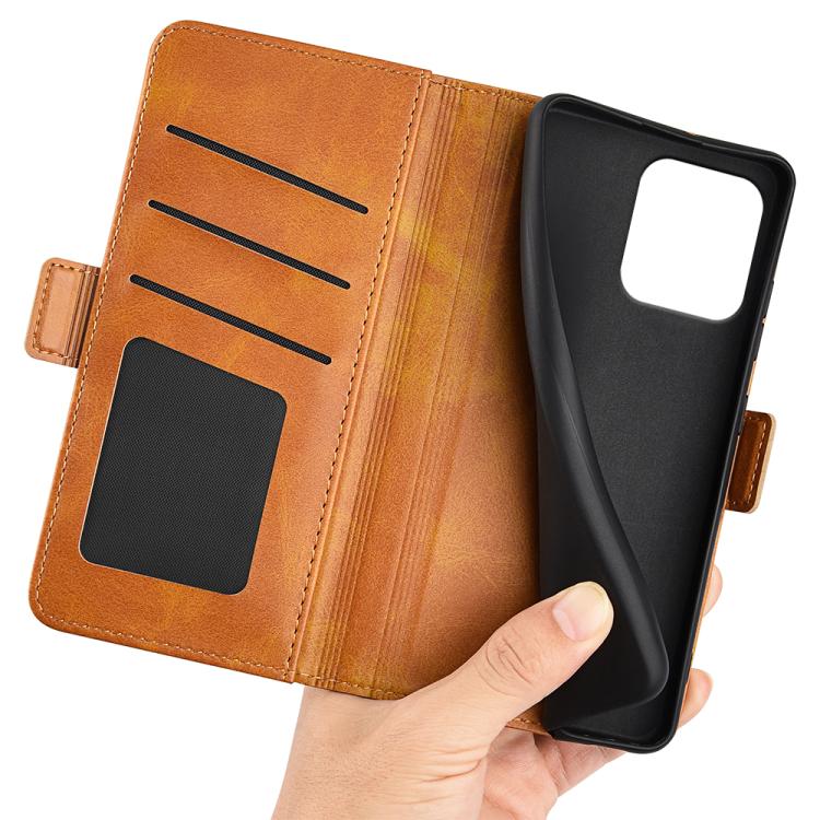 For Motorola Moto G86 Power Dual-side Magnetic Buckle Horizontal Flip Leather Phone Case