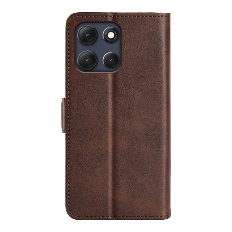 For Motorola Moto G86 Power Dual-side Magnetic Buckle Horizontal Flip Leather Phone Case
