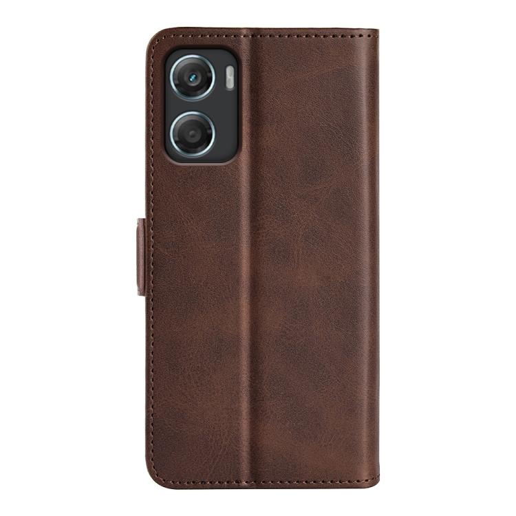 For Motorola Moto G06 4G Dual-side Magnetic Buckle Horizontal Flip Leather Phone Case