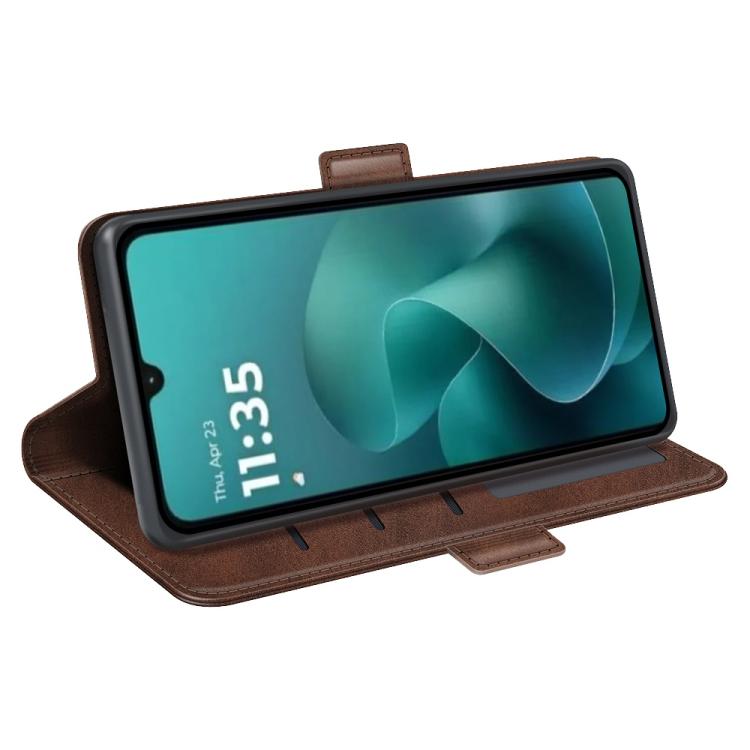 For Motorola Moto G06 4G Dual-side Magnetic Buckle Horizontal Flip Leather Phone Case
