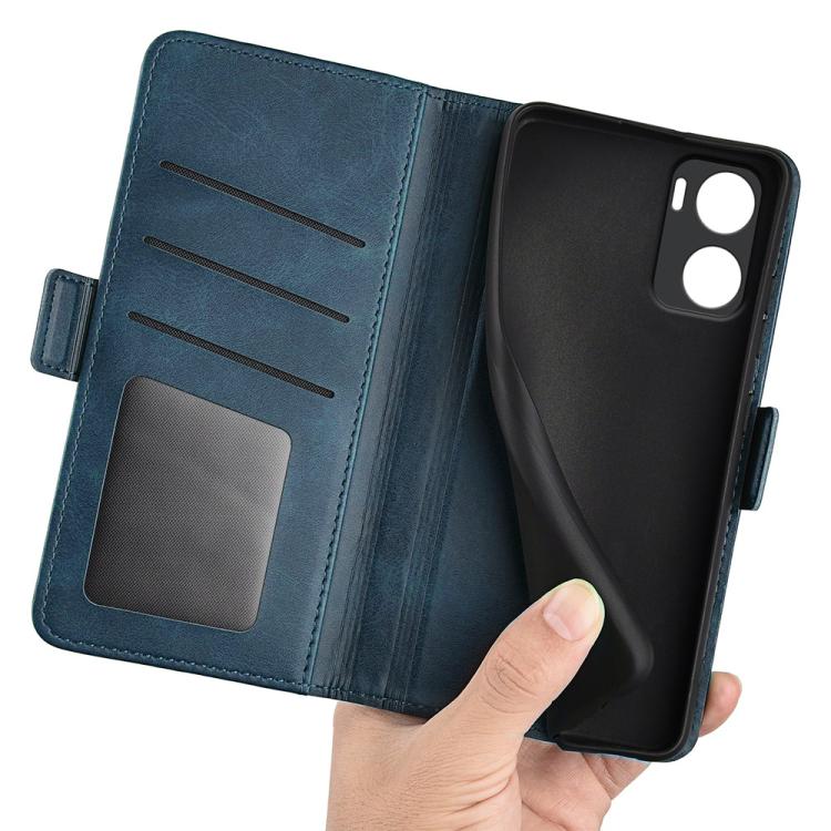 For Motorola Moto G06 4G Dual-side Magnetic Buckle Horizontal Flip Leather Phone Case