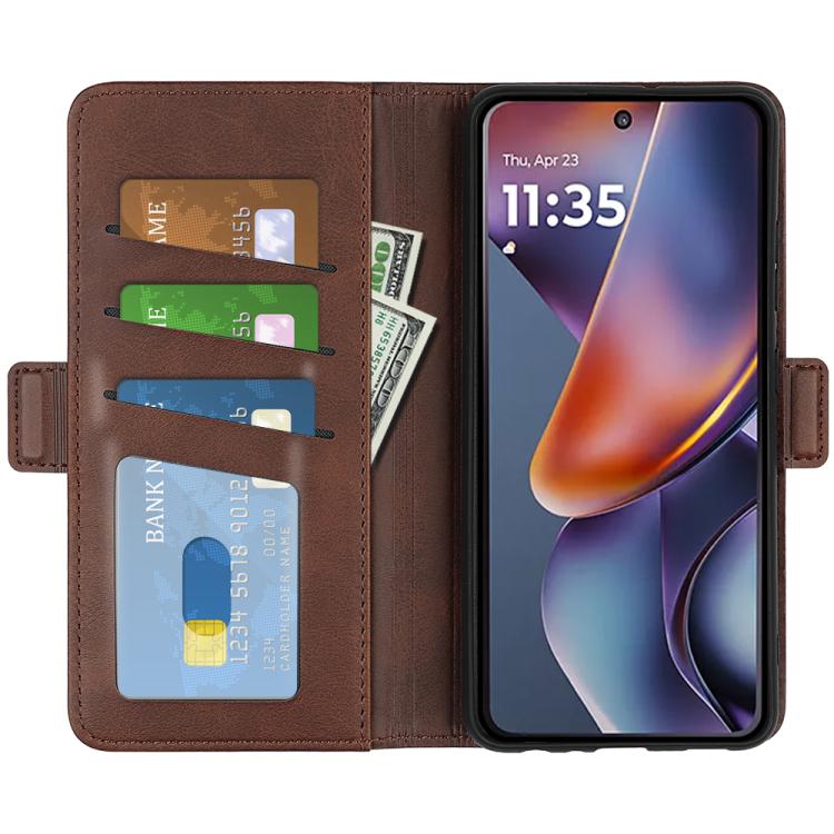 For Motorola Moto G 5G 2026 Dual-side Magnetic Buckle Horizontal Flip Leather Phone Case
