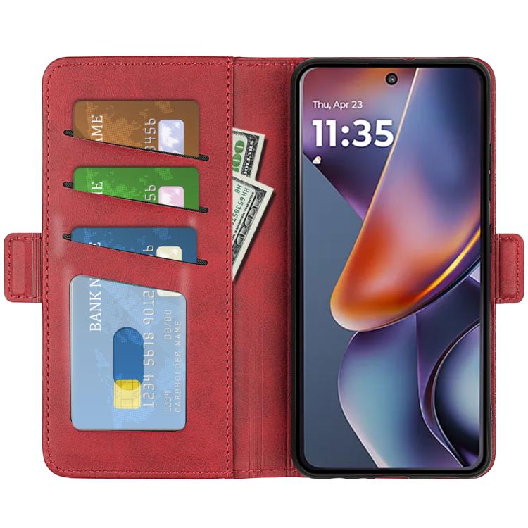 For Motorola Moto G 5G 2026 Dual-side Magnetic Buckle Horizontal Flip Leather Phone Case