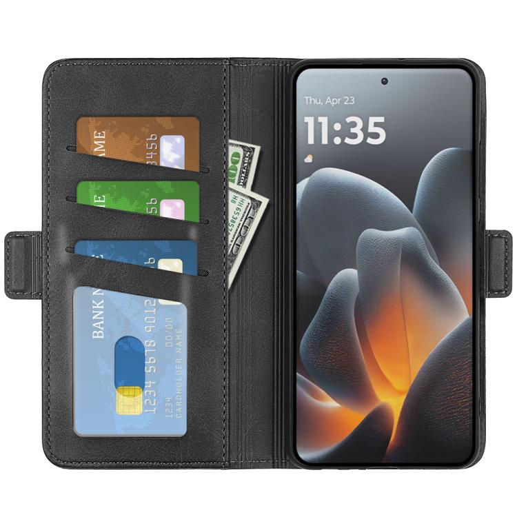 For Motorola Signature 5G Dual-side Magnetic Buckle Horizontal Flip Leather Phone Case