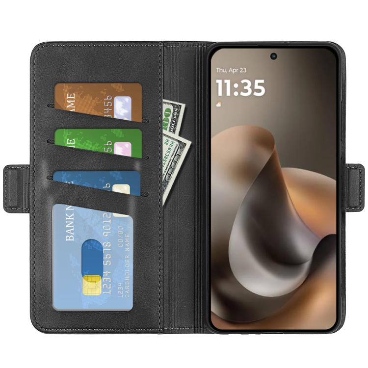 For Motorola Moto G77 / G67 5G Dual-side Magnetic Buckle Horizontal Flip Leather Phone Case