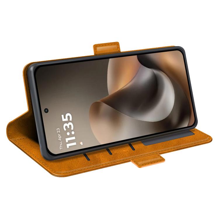 For Motorola Moto G77 / G67 5G Dual-side Magnetic Buckle Horizontal Flip Leather Phone Case
