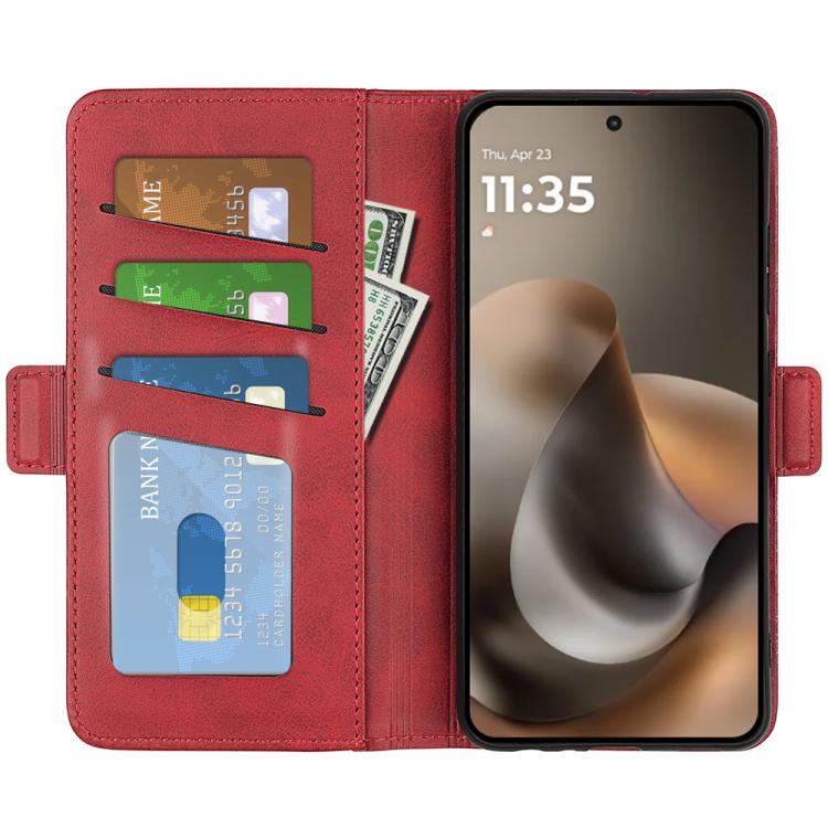 For Motorola Moto G77 / G67 5G Dual-side Magnetic Buckle Horizontal Flip Leather Phone Case
