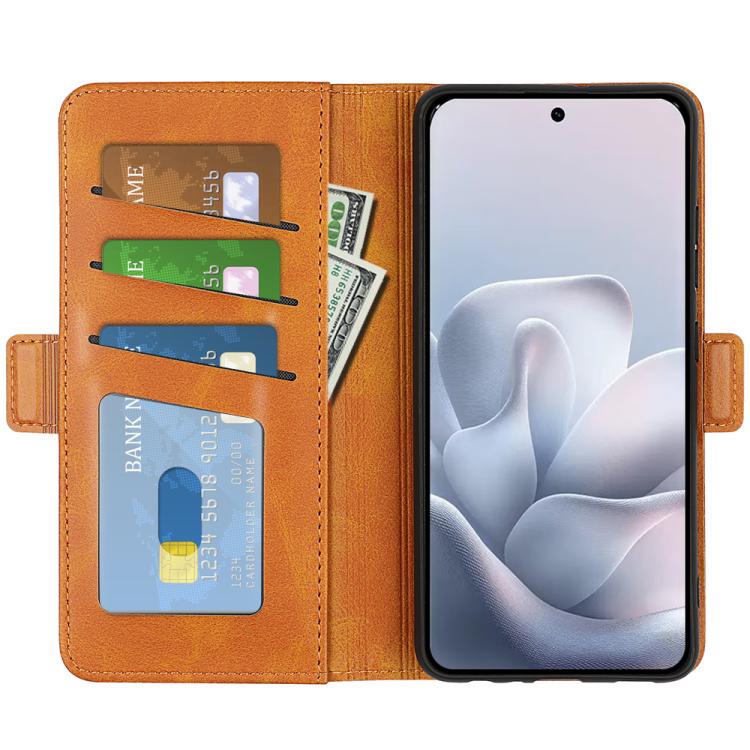 For Motorola Edge 70 Fusion 5G Dual-side Magnetic Buckle Horizontal Flip Leather Phone Case
