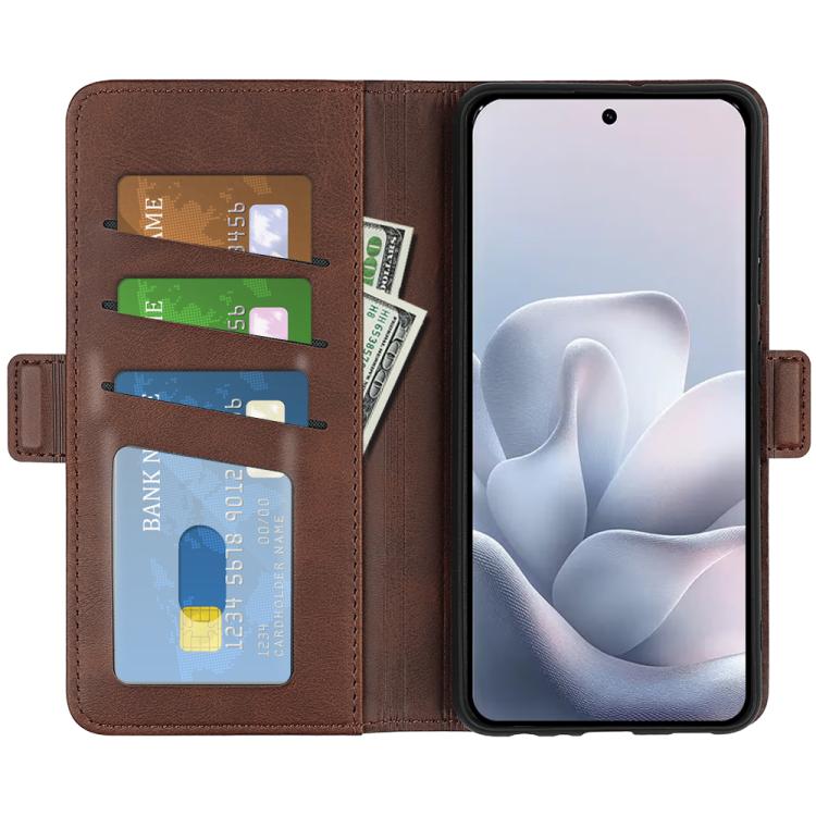 For Motorola Edge 70 Fusion 5G Dual-side Magnetic Buckle Horizontal Flip Leather Phone Case
