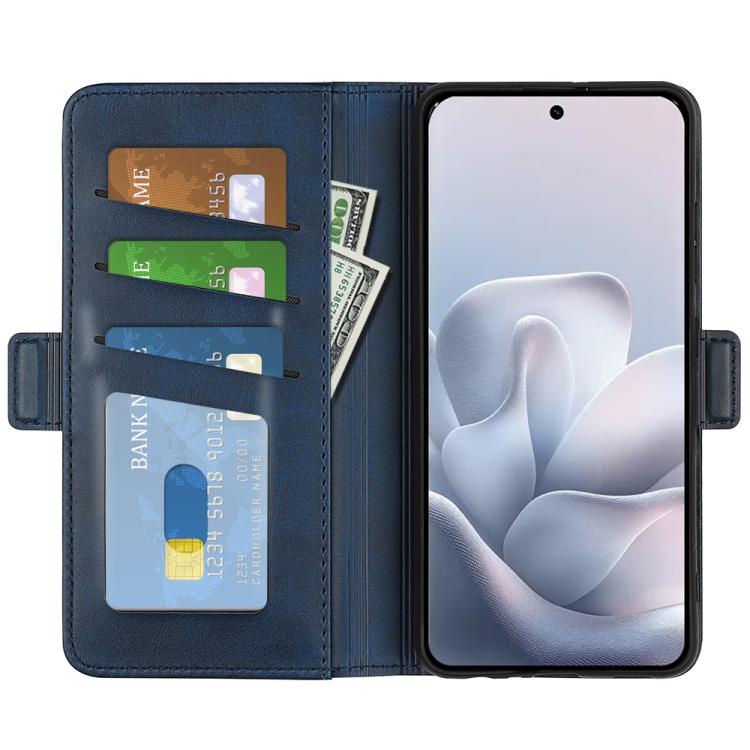 For Motorola Edge 70 Fusion 5G Dual-side Magnetic Buckle Horizontal Flip Leather Phone Case