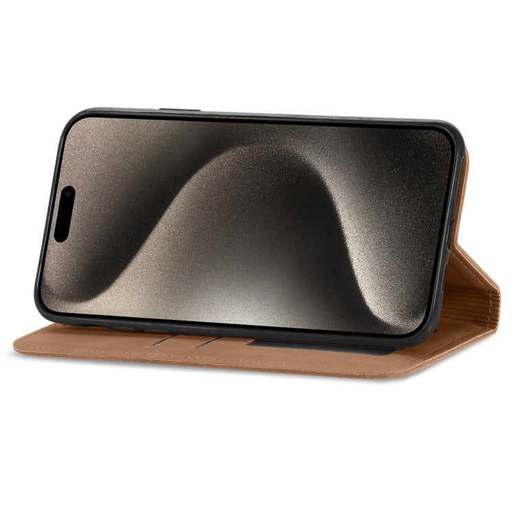 For iPhone 16 Pro Max Retro Skin Feel Magnetic Leather Phone Case