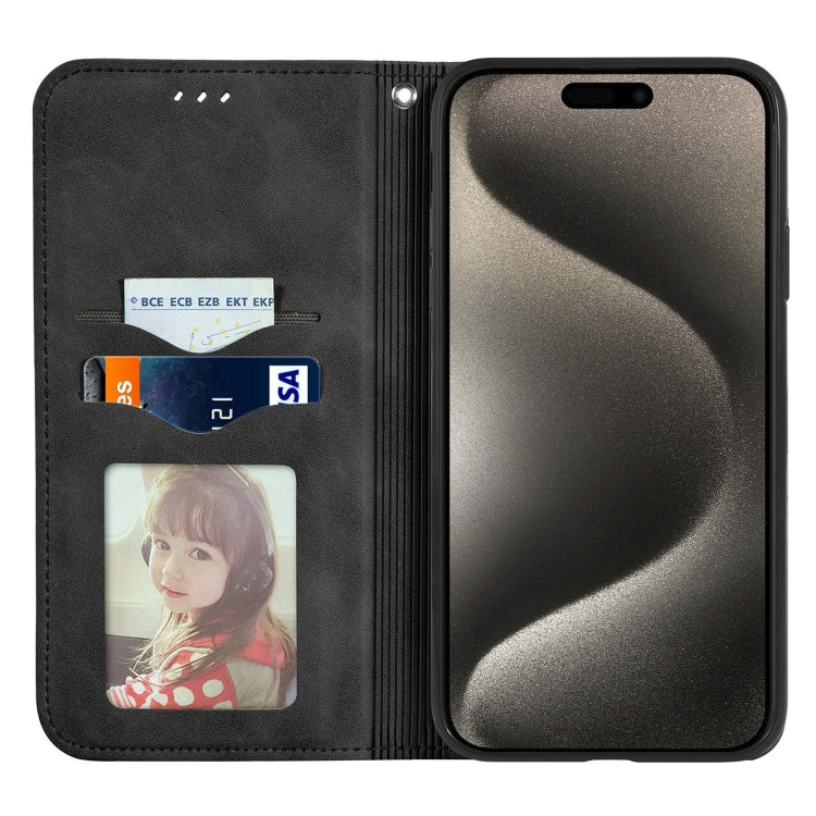 For iPhone 16 Pro Retro Skin Feel Magnetic Leather Phone Case