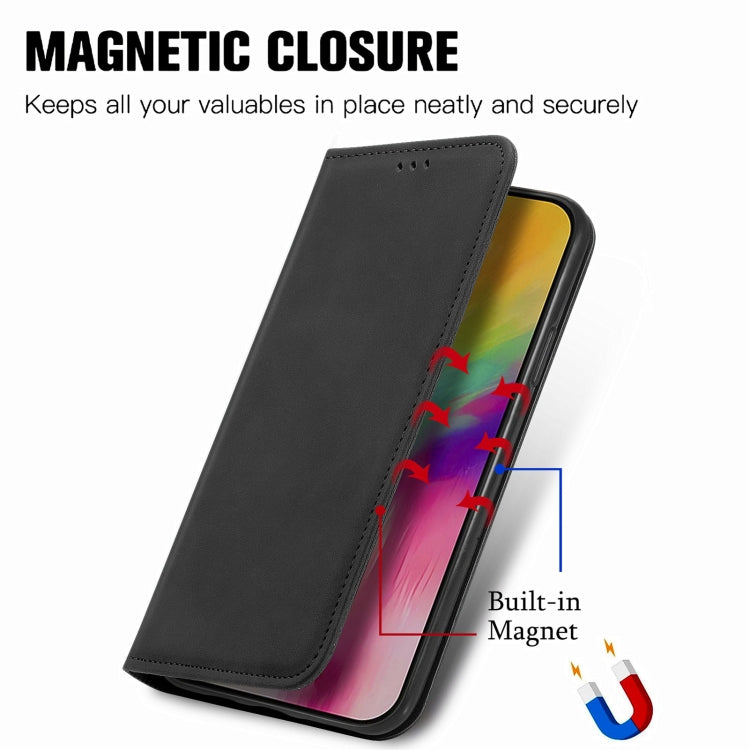 For iPhone 16 Plus Retro Skin Feel Magnetic Leather Phone Case