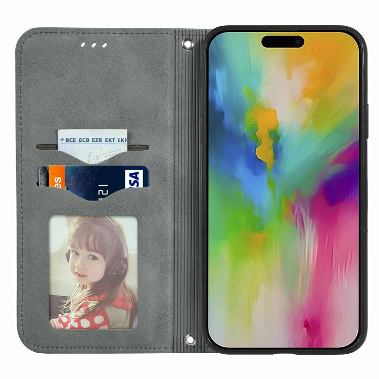 For iPhone 16 Plus Retro Skin Feel Magnetic Leather Phone Case
