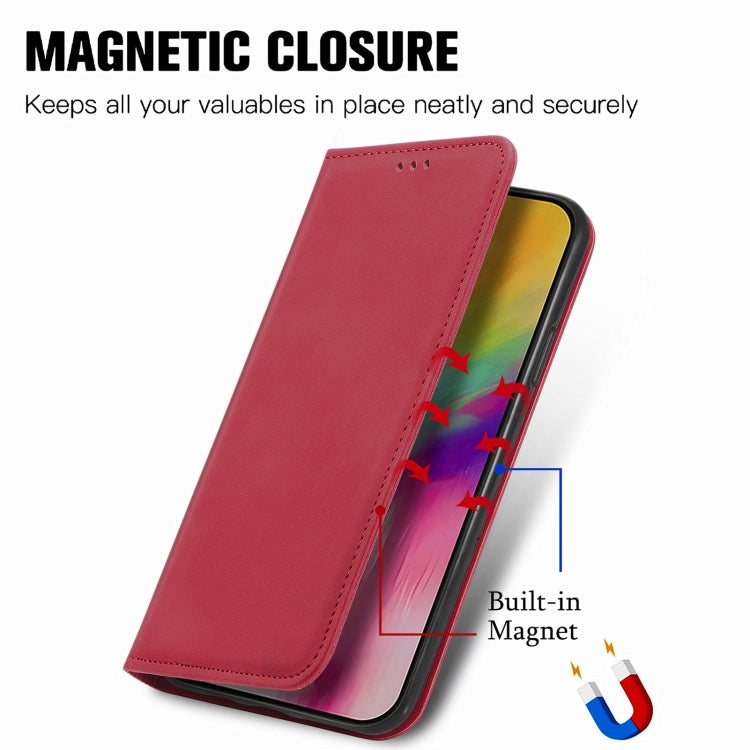 For iPhone 16 Retro Skin Feel Magnetic Leather Phone Case