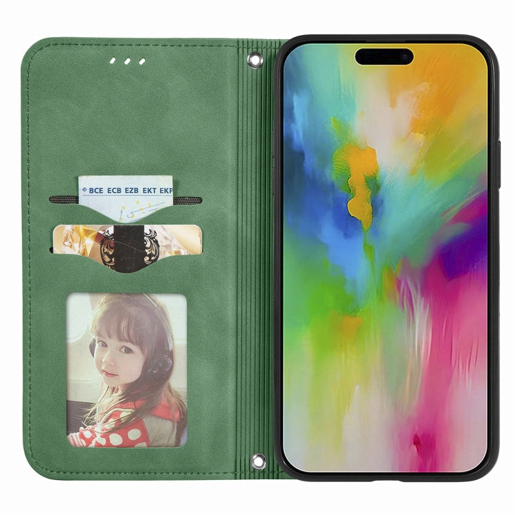 For iPhone 16 Retro Skin Feel Magnetic Leather Phone Case