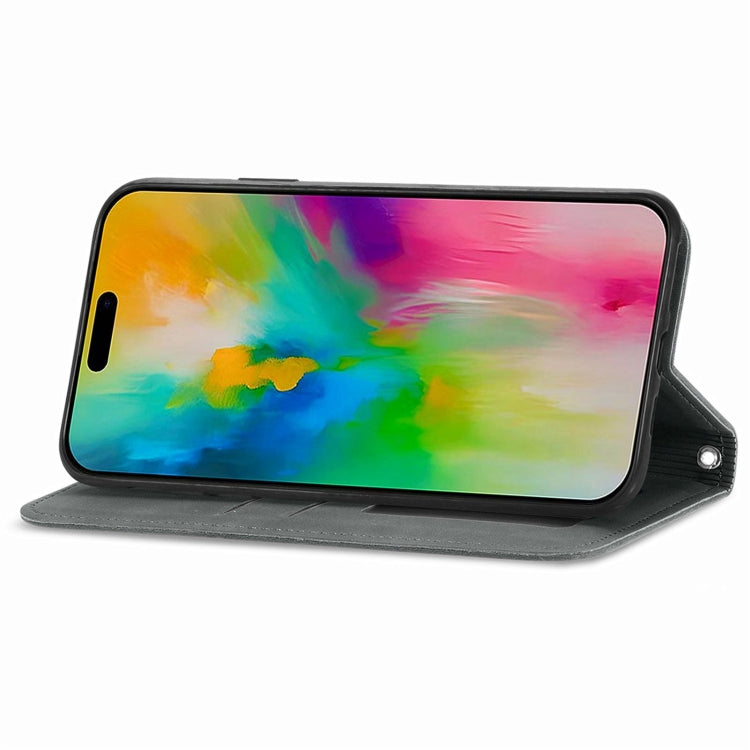 For iPhone 16 Retro Skin Feel Magnetic Leather Phone Case