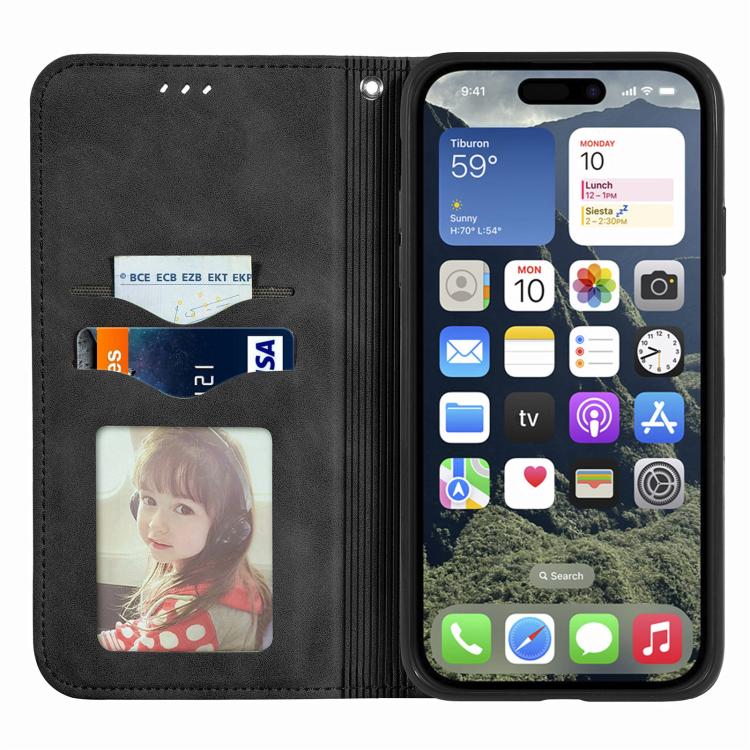 For iPhone 17e / 16e Retro Skin Feel Magnetic Leather Phone Case