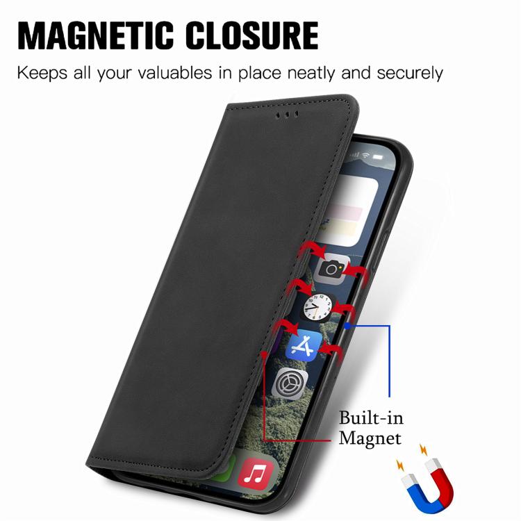 For iPhone 17e / 16e Retro Skin Feel Magnetic Leather Phone Case