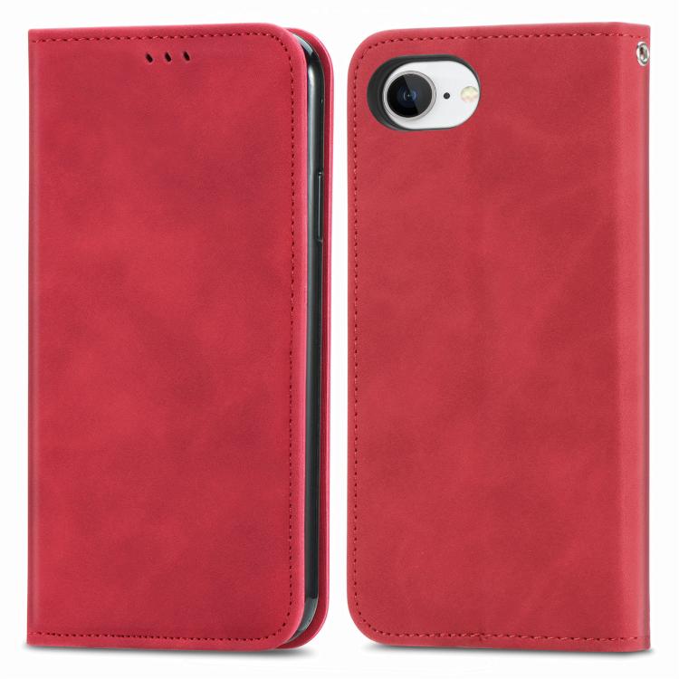 For iPhone 17e / 16e Retro Skin Feel Magnetic Leather Phone Case