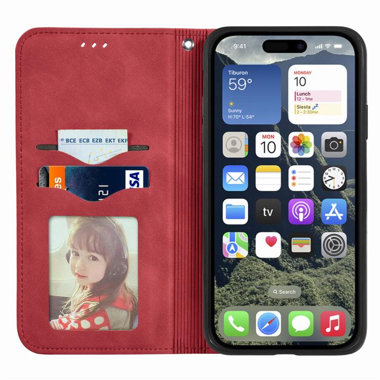 For iPhone 17e / 16e Retro Skin Feel Magnetic Leather Phone Case