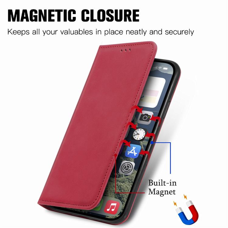 For iPhone 17e / 16e Retro Skin Feel Magnetic Leather Phone Case
