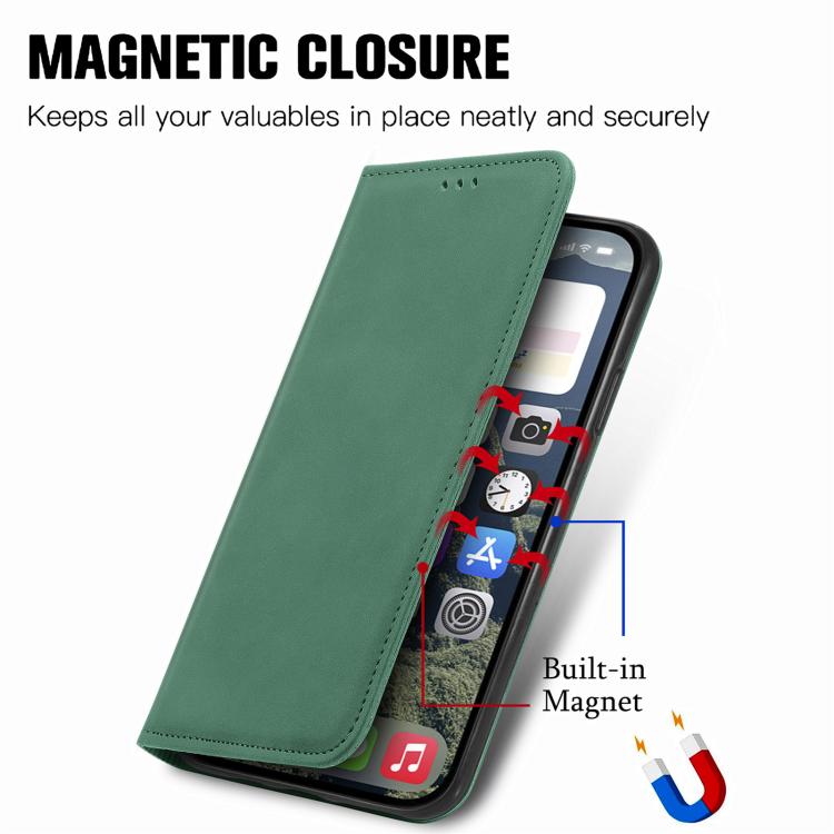 For iPhone 17e / 16e Retro Skin Feel Magnetic Leather Phone Case