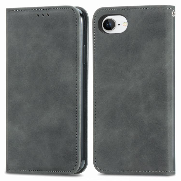For iPhone 17e / 16e Retro Skin Feel Magnetic Leather Phone Case