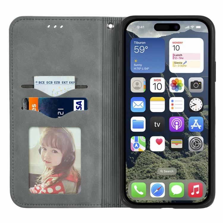 For iPhone 17e / 16e Retro Skin Feel Magnetic Leather Phone Case
