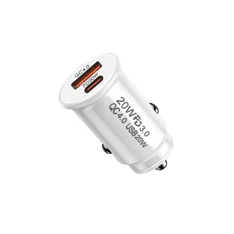 P10 Mini Style QC4.0 USB / PD20W Dual Port Car Charger