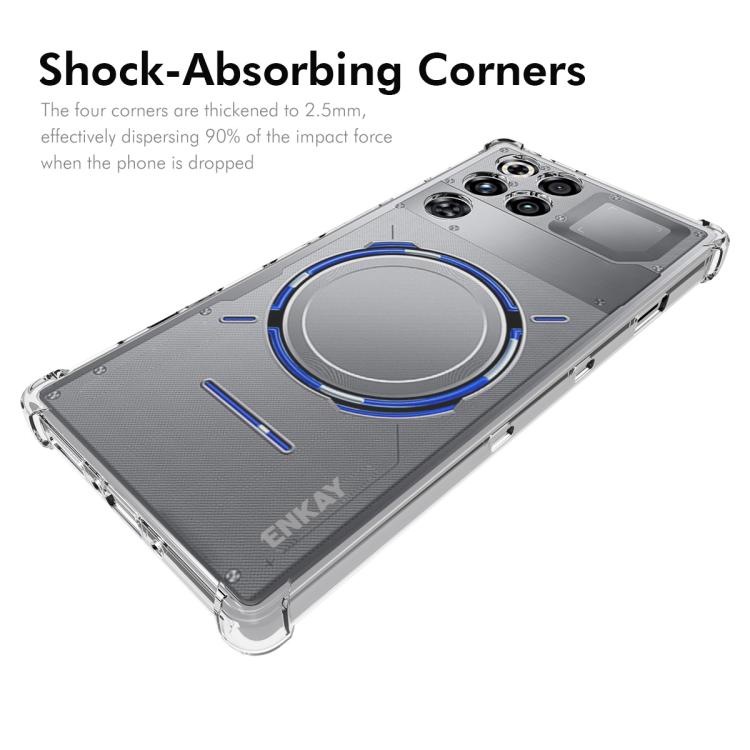 For ZTE Nubia RedMagic 11 Pro / 11 Pro+ ENKAY Hat-Prince Transparent TPU Shockproof Phone Case