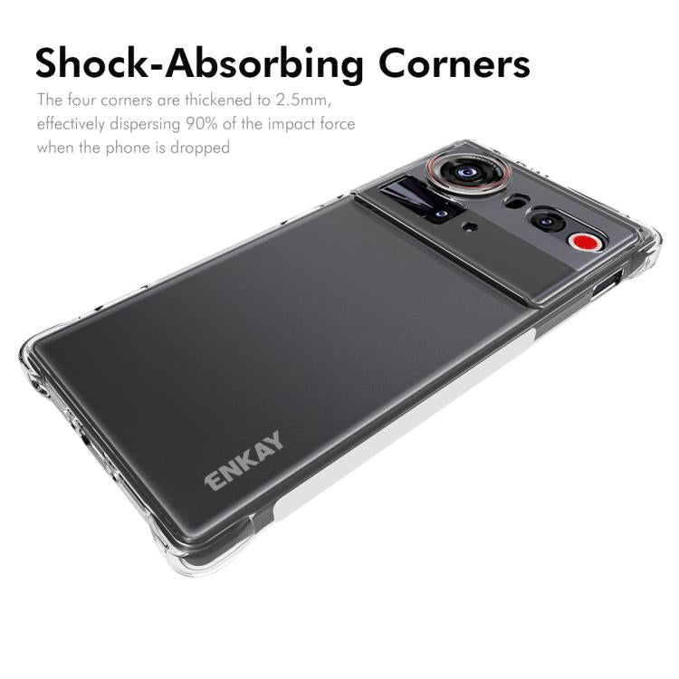 For ZTE Nubia Z80 Ultra ENKAY Hat-Prince Transparent TPU Shockproof Phone Case