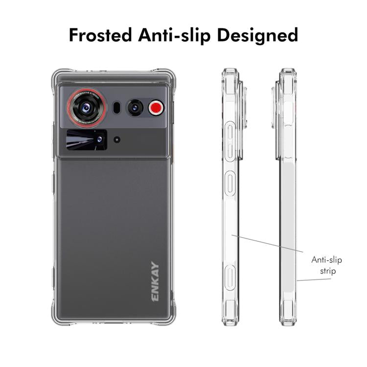 For ZTE Nubia Z80 Ultra ENKAY Hat-Prince Transparent TPU Shockproof Phone Case