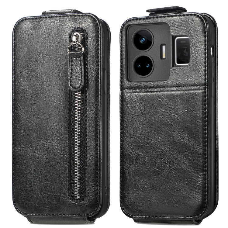 For Realme GT Neo 5 Zipper Wallet Vertical Flip Leather Phone Case