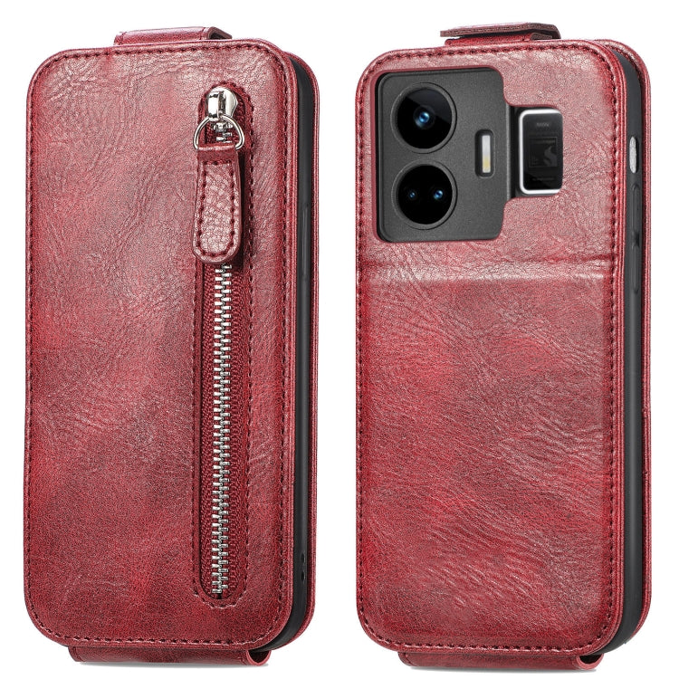 For Realme GT Neo 5 Zipper Wallet Vertical Flip Leather Phone Case