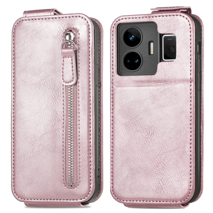 For Realme GT Neo 5 Zipper Wallet Vertical Flip Leather Phone Case
