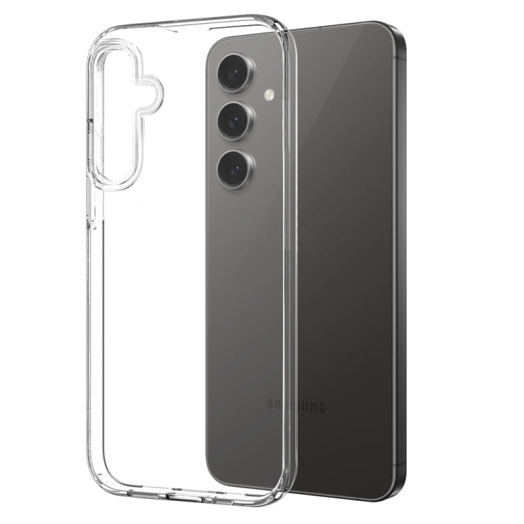 For Galaxy S24 FE 5G NORTHJO Transparent TPU Phone Case with Tempered Glass Film - Transparent