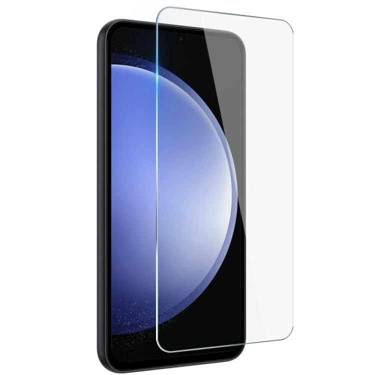 For Galaxy S23 FE 5G NORTHJO Transparent TPU Phone Case with Tempered Glass Film - Transparent