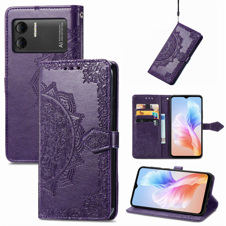 For DOOGEE X98 Pro / X98 Mandala Flower Embossed Leather Phone Case